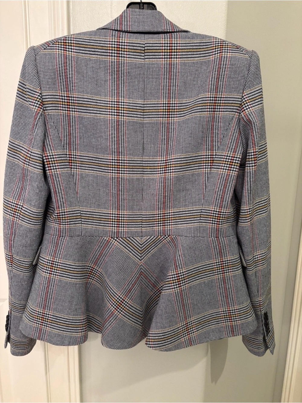 Veronica Beard Gray Plaid One-Button Blazer - Size 4 - Picture 5 of 8